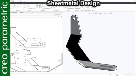 Sheet Metal Tutorial D Top Down Part In Creo Parametric Youtube