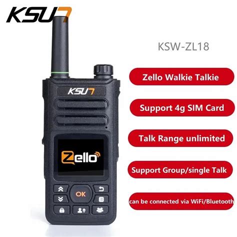 Ksut Walkie Talkie Zl Zello Radio De Largo Alcance G Tarjeta Sim Red