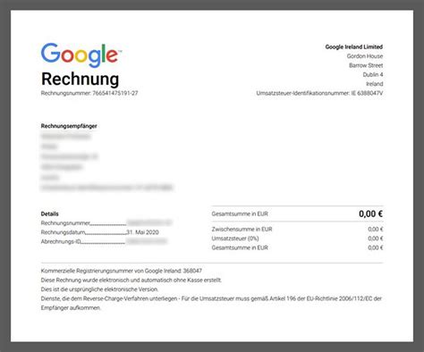 Google Ads Rechnung Finden Und Verstehen