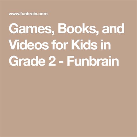 Games, Books, and Videos for Kids in Grade 2 - Funbrain | 2nd grade ...