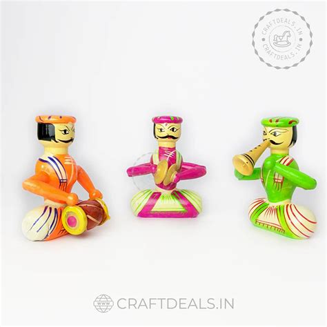 Enchanting Channapatna Dolls Traditional Wooden Musical Set | Handcrafted Beauty Indian Home ...