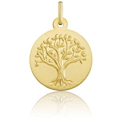 Médaille Arbre de Vie Relief Or Jaune 18K Argyor Ocarat