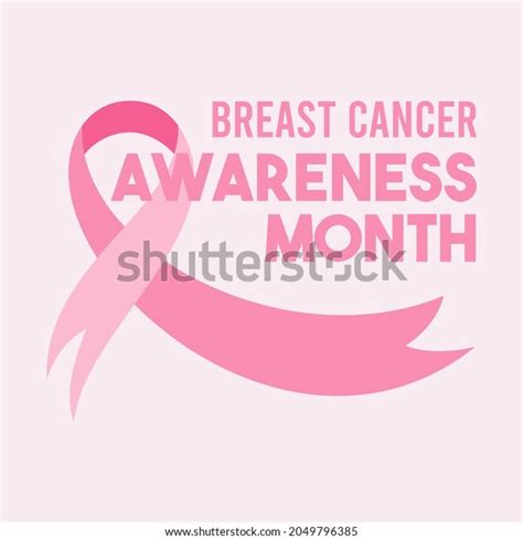 Vector Breast Cancer Awareness Month Poster Stock Vector Royalty Free