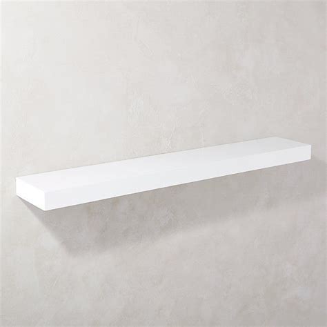 Fabulous White Gloss Floating Shelf With Drawer Vintage Shelves