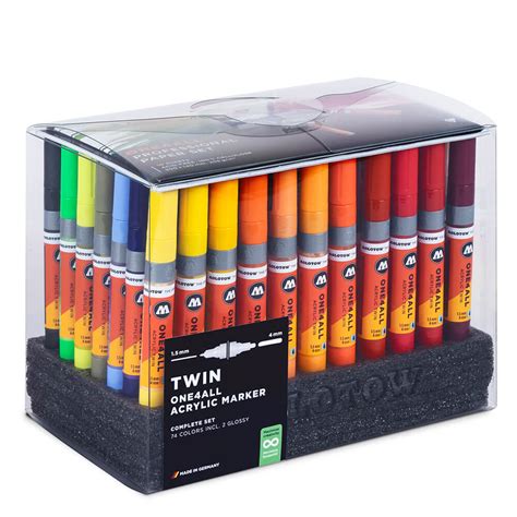 Pack De 74 Marqueurs Acrylique Rechargeables Molotow One4all Twin 1 5