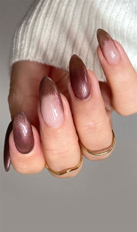 Embrace Autumn With Stunning Nail Art Ideas Shimmery Copper Mauve Nails