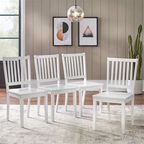 Simple Living Solid Wood Slat Back Dining Chairs Set Of 4 On Sale