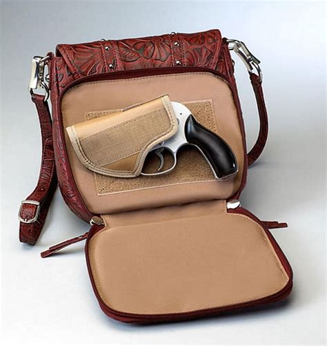 Leather Concealed Carry Purse With Holster IUCN Water