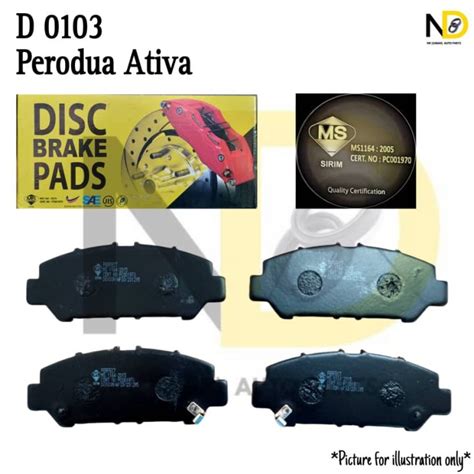 Perodua Ativa Perodua Alza D Front Brake Pad Lazada