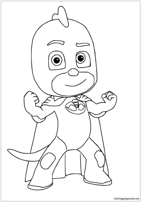 Free Coloring Pages Gecko Pj Mask Coloring Pages