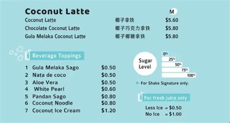 Mr Coconut Menu Price List Singapore Updated