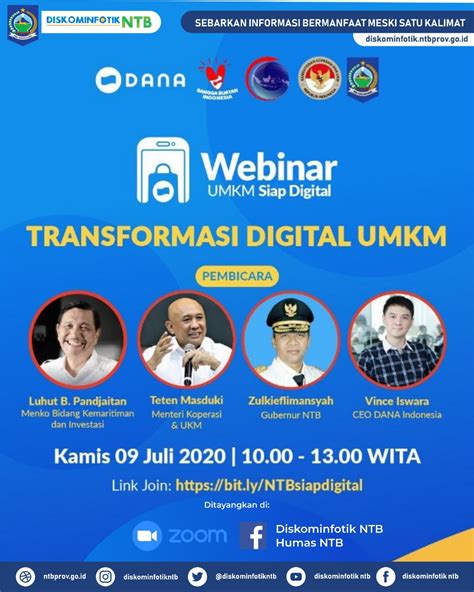 Gubernur Jadi Pembicara Webinar Nasional Tentang Transformasi Digital