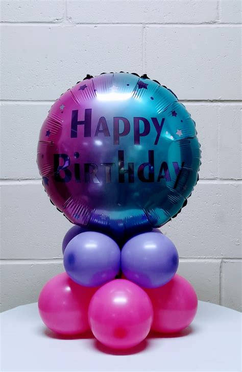 Happy Birthday Centerpiece 10 balloons vancouver JC Balloon Studio