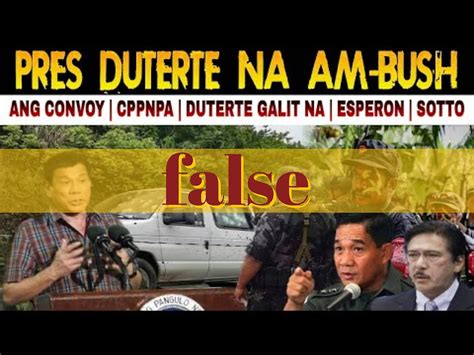 Video Falsely Claims Duterte Ambushed By Cpp Npa