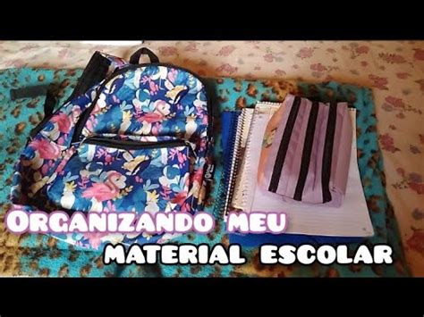 Organizando Meu Material Escolar Youtube