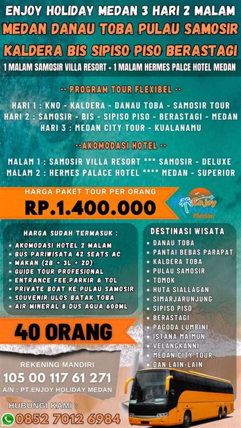 Paket Wisata Danau Toba Dari Jakarta 3 Hari 2 Malam TOUR DANAU TOBA MURAH