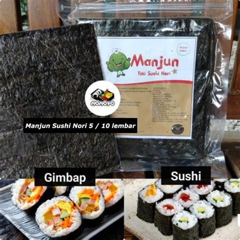 Jual Promo Manjun Nori Halal Seaweed Rumput Laut Sushi Gimbap Korean