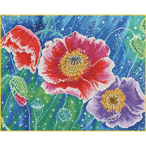 Leisure Arts Diamond Painting Kit Batik Poppies Michaels