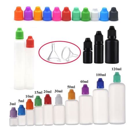 FLACON POMPE Mix Color 3ml Plastique Flacons Vides Pour Liquide 10