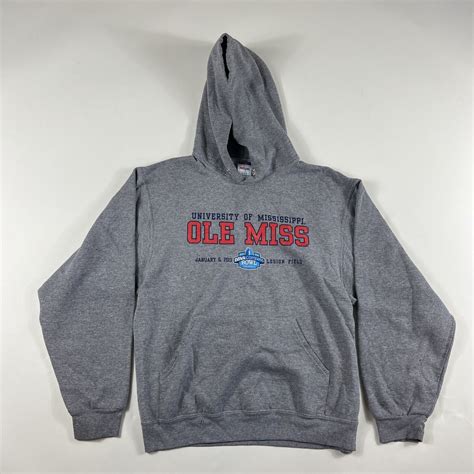 2013 Ole Miss Sweatshirt Hoodie M University Of Mississippi Bbva Bowl Ebay