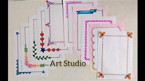 10 Border Designs/Border Designs for Project File/10 Quick and Easy Border Design ideas | Page ...