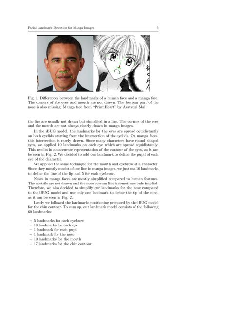 Facial Landmark Detection For Manga Images Deepai