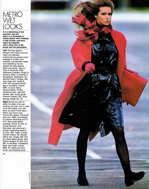 Elle Editorial Shot By Frank Thiery 1986 Fashion Elle Fashion Editorial Rainwear Fashion