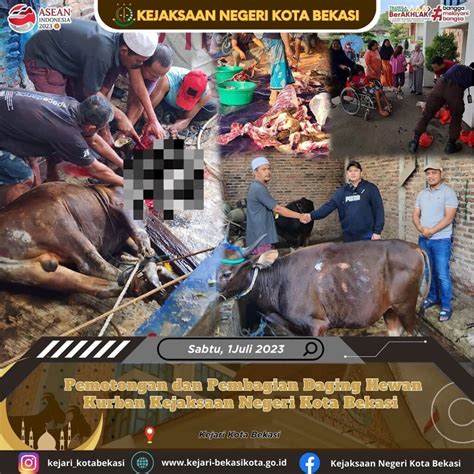 Pemotongan Dan Pembagian Daging Hewan Qurban Kejaksaan Negeri Kota