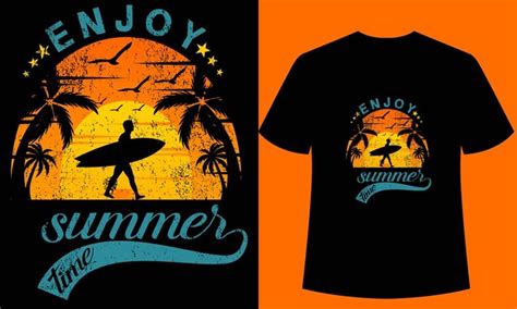 Premium Vector Enjoy Summer Time T Shirt Design Template