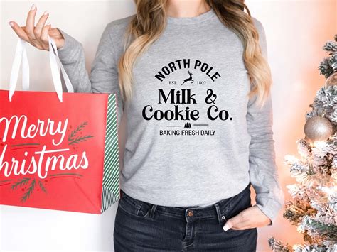 North Pole Milk And Cookie Co Svg Vintage Christmas Svgnorth Etsy