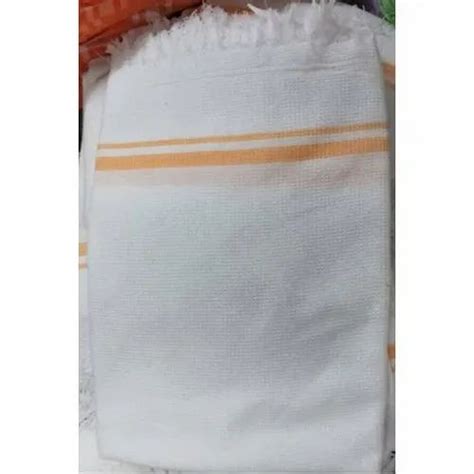 Plain Hand Loom White Tobby Cotton Towel Size 30 60 250 350 GSM At Rs