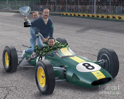 Jim Clark And Team Lotus 1963 World Champions Detail Digital Art By