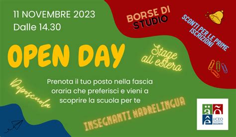 Open Day 2023 Liceo Linguistico Internazionale