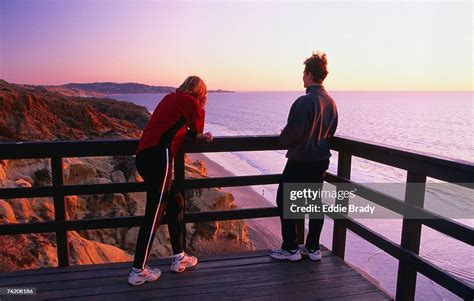 Hikers On Guy Fleming Trail Torrey Pines State Reserve San Diego California United States Of ...