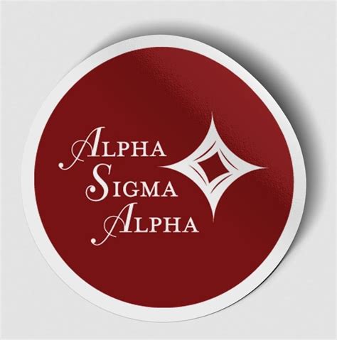 Alpha Sigma Alpha Logo Round Decal SALE $4.95. - Greek Gear®