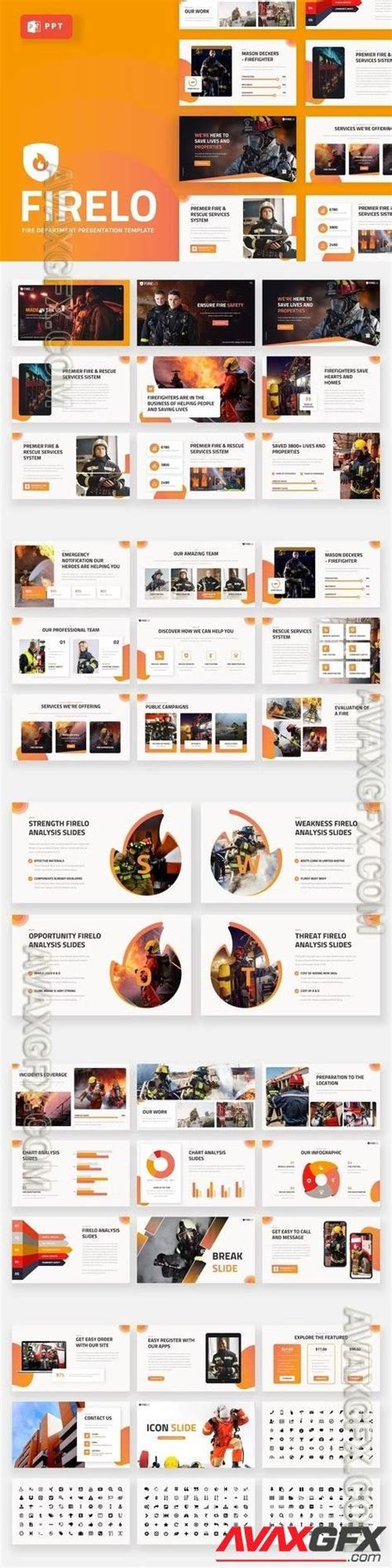 FIRELO - Fire Department Powerpoint Template | Powerpoint, Powerpoint ...