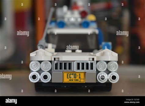 Photo of the LEGO ECTO-1 car from the front Stock Photo - Alamy