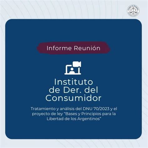 C A A Nota Informe De Reuni N Instituto De Derecho Del Consumidor