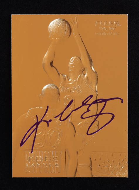 Kobe Bryant 1996 97 Fleer Purple Signature 23kt Gold Rc Pristine Auction