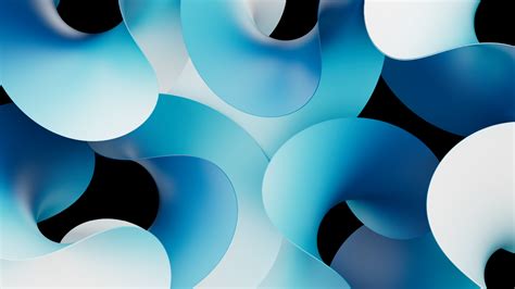 Cyan blue abstract Wallpaper 4K, Abstract curves, Blue curves