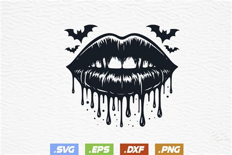 Dripping Halloween Lips Svg Halloween Graphic By Ripon Creative