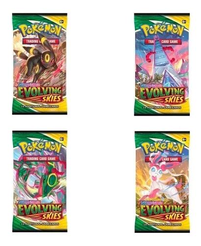 Pokémon Sobre Tcg Espada Y Escudo Cielos Evolutivos X 3 Und Cuotas