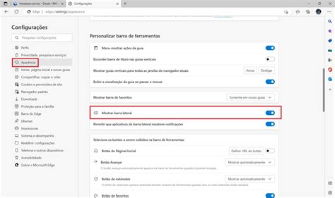 Como Desativar A Barra Lateral Do Microsoft Edge Hardware Br