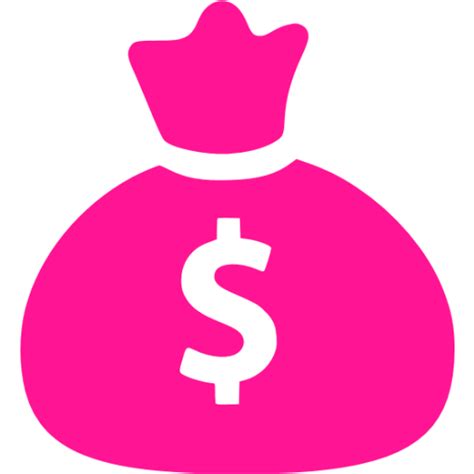 Deep Pink Money Bag Icon Free Deep Pink Money Bag Icons