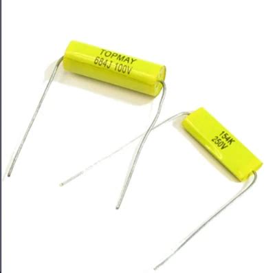 6 8UF 100VDC 10 Cl20 Metallized Polyester Film Capacitor Axial Type