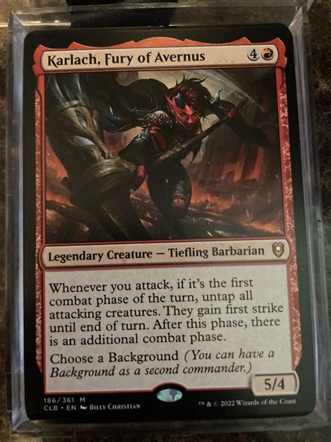 Nm Mtg Karlach Fury Of Avernus Commander Legends Battle For Baldurs