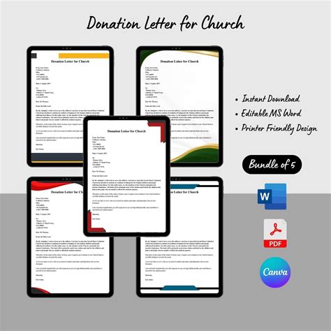 Church Donation Letter Template