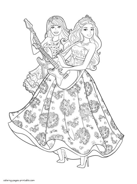 Barbie Princess And The Popstar S Coloring Pages Motherhood The