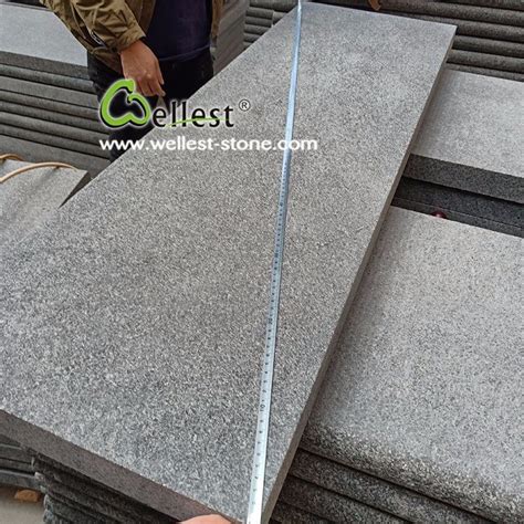 Flamed New G684 Black Granite Stone Pavers China G684 Black Basalt