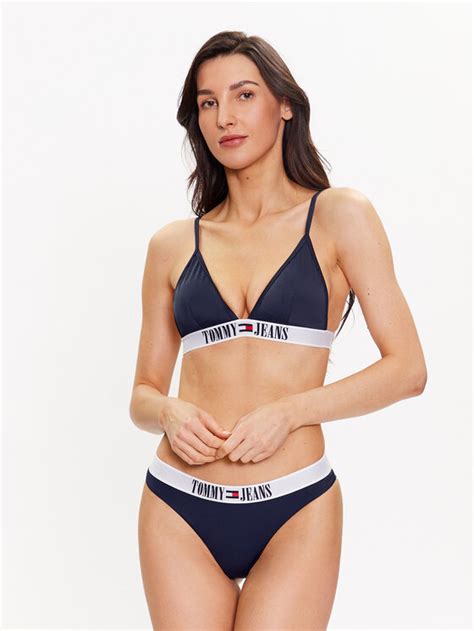 Tommy Jeans Bikini Partea De Sus Uw Uw Bleumarin Modivo Ro